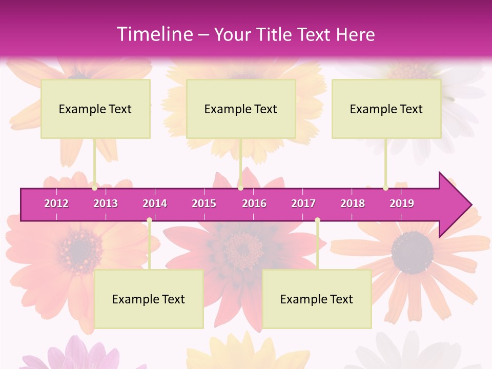 Flower Vivid Pink PowerPoint Template