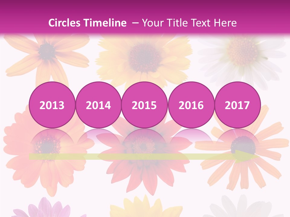 Flower Vivid Pink PowerPoint Template