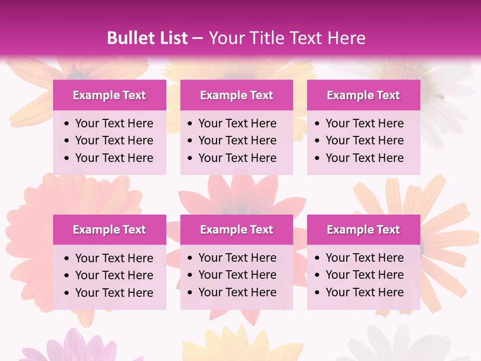 Flower Vivid Pink PowerPoint Template