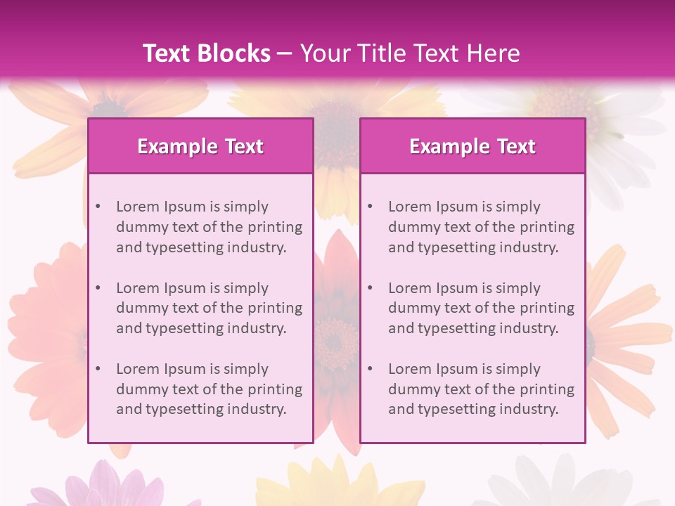 Flower Vivid Pink PowerPoint Template