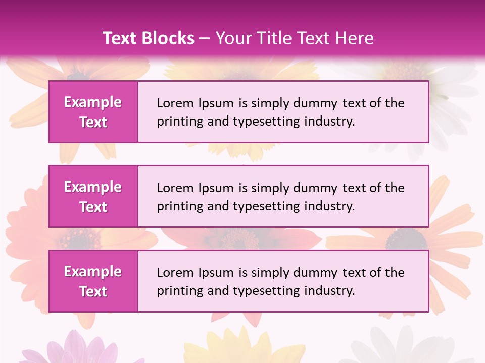 Flower Vivid Pink PowerPoint Template