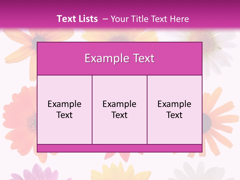 Flower Vivid Pink PowerPoint Template