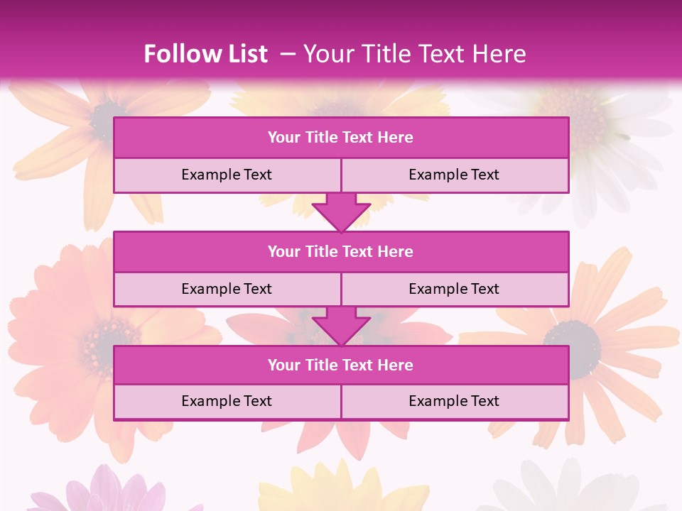 Flower Vivid Pink PowerPoint Template