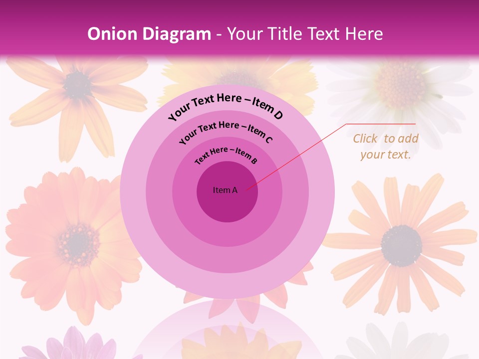 Flower Vivid Pink PowerPoint Template