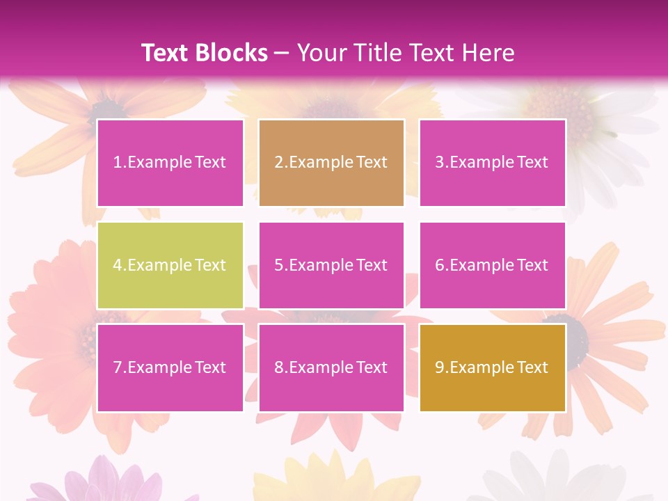Flower Vivid Pink PowerPoint Template