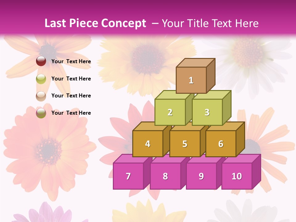 Flower Vivid Pink PowerPoint Template