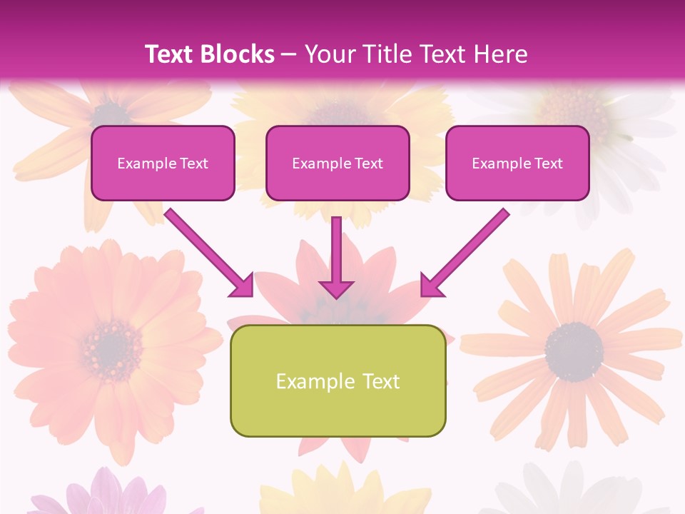 Flower Vivid Pink PowerPoint Template