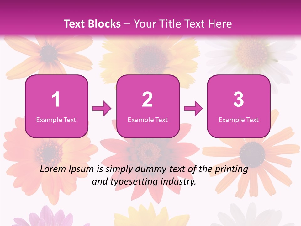 Flower Vivid Pink PowerPoint Template