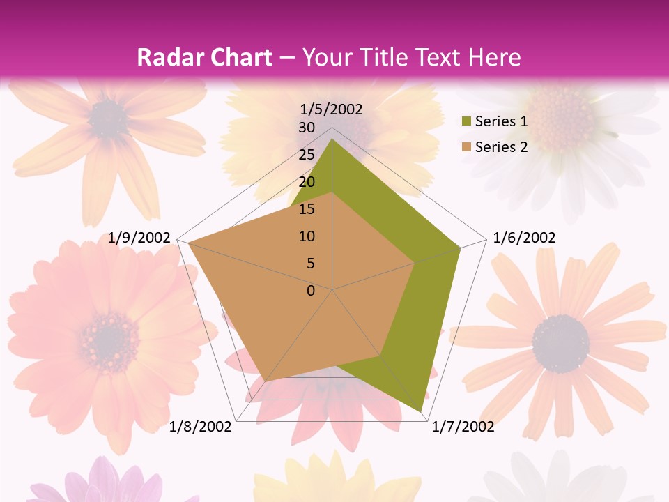 Flower Vivid Pink PowerPoint Template