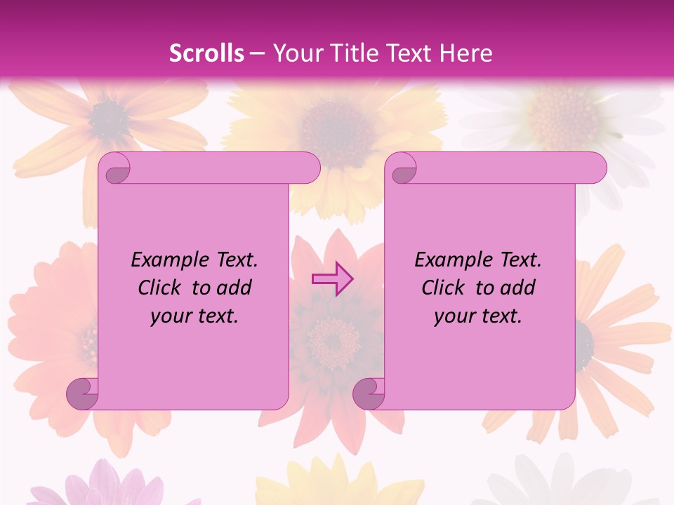 Flower Vivid Pink PowerPoint Template