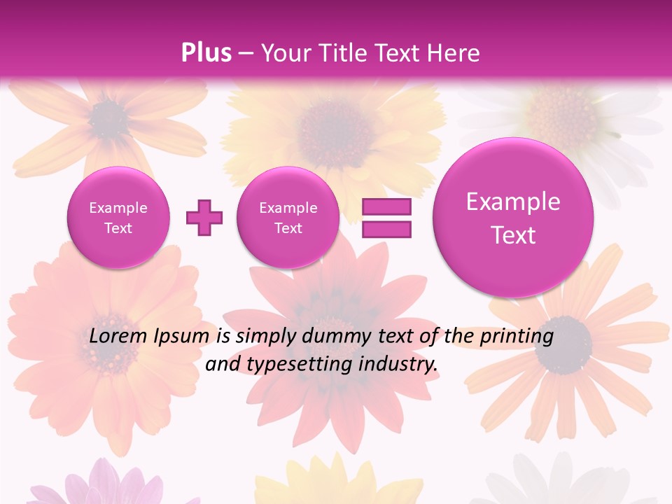 Flower Vivid Pink PowerPoint Template