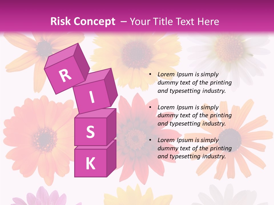 Flower Vivid Pink PowerPoint Template
