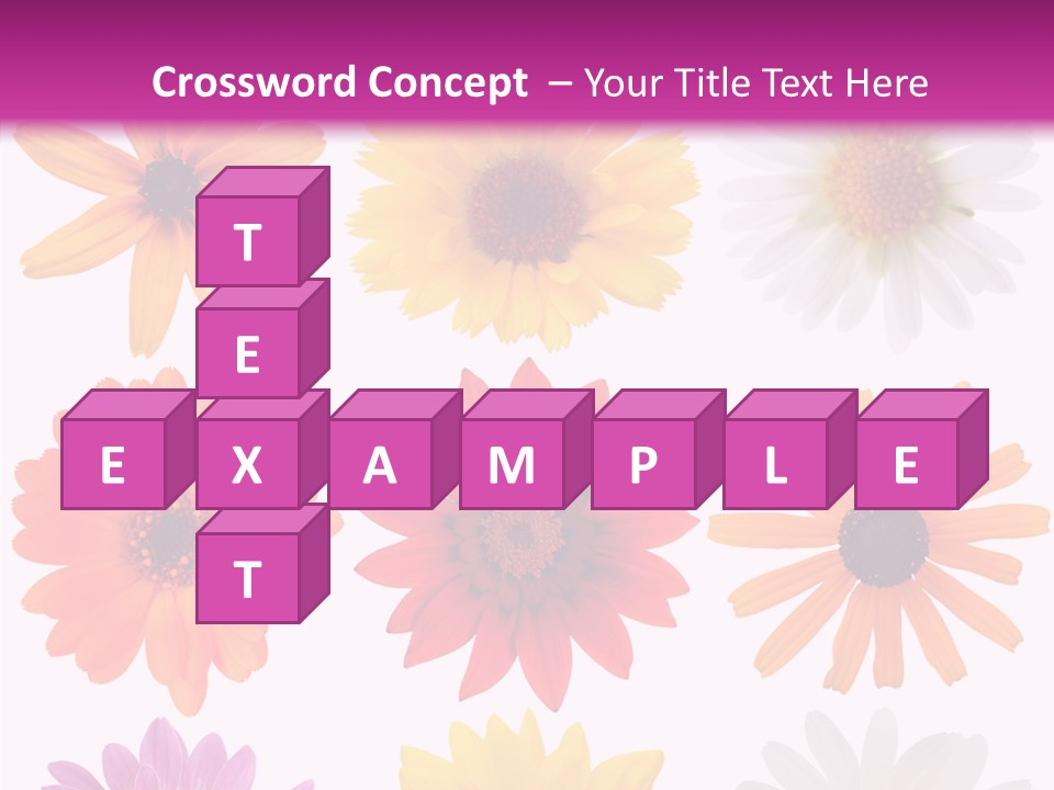 Flower Vivid Pink PowerPoint Template