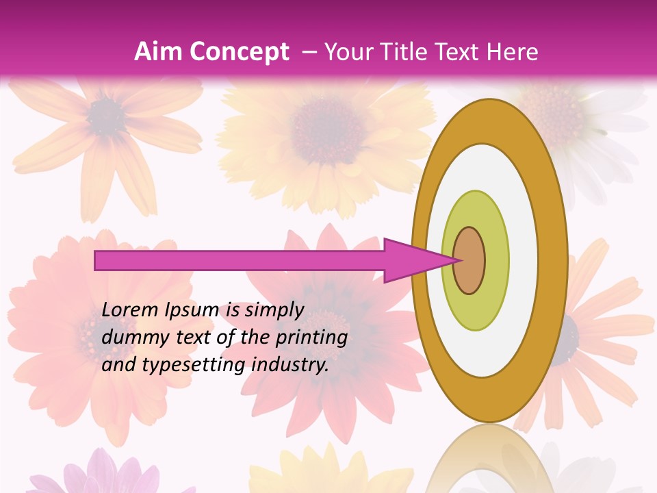 Flower Vivid Pink PowerPoint Template