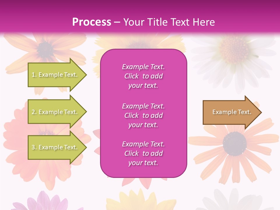 Flower Vivid Pink PowerPoint Template