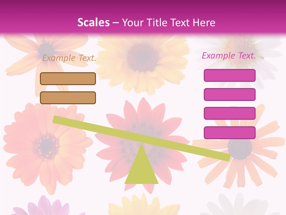 Flower Vivid Pink PowerPoint Template