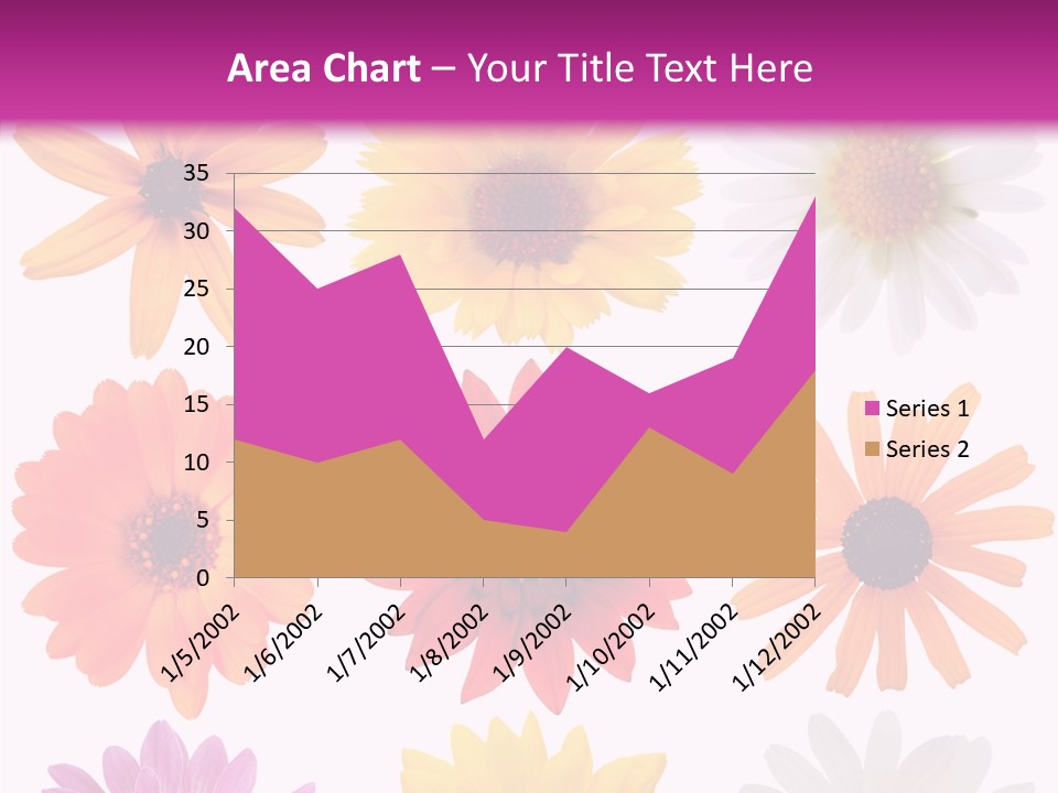 Flower Vivid Pink PowerPoint Template