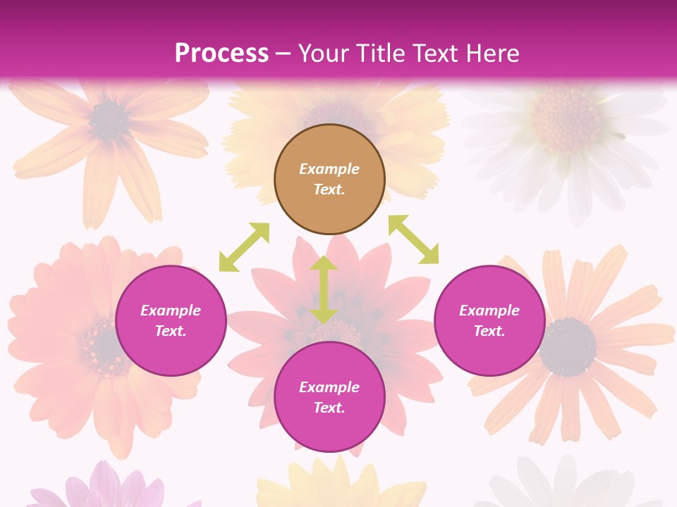 Flower Vivid Pink PowerPoint Template