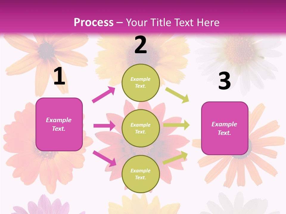 Flower Vivid Pink PowerPoint Template