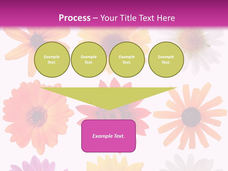 Flower Vivid Pink PowerPoint Template