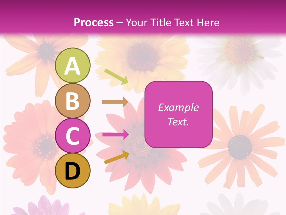 Flower Vivid Pink PowerPoint Template