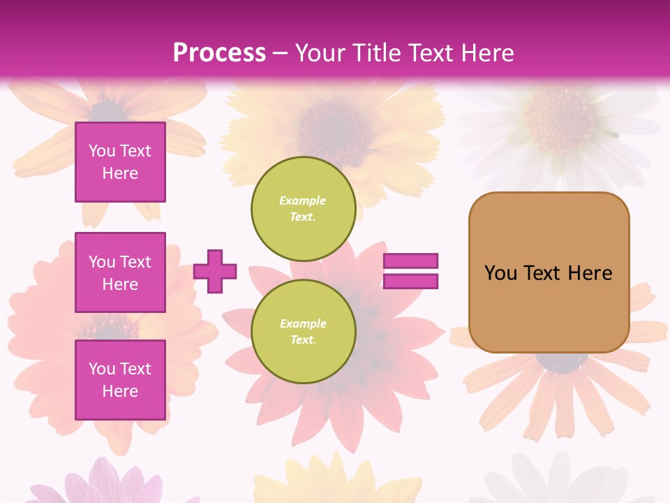 Flower Vivid Pink PowerPoint Template