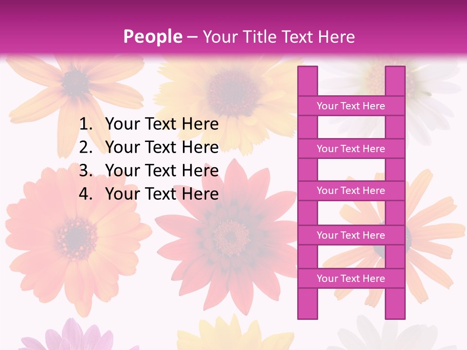 Flower Vivid Pink PowerPoint Template