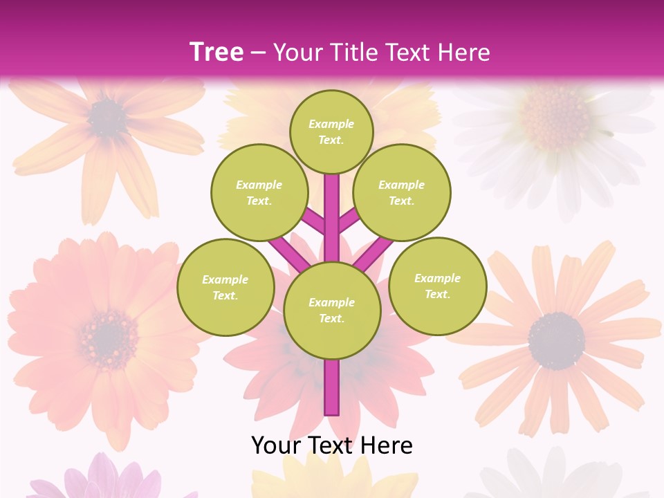 Flower Vivid Pink PowerPoint Template