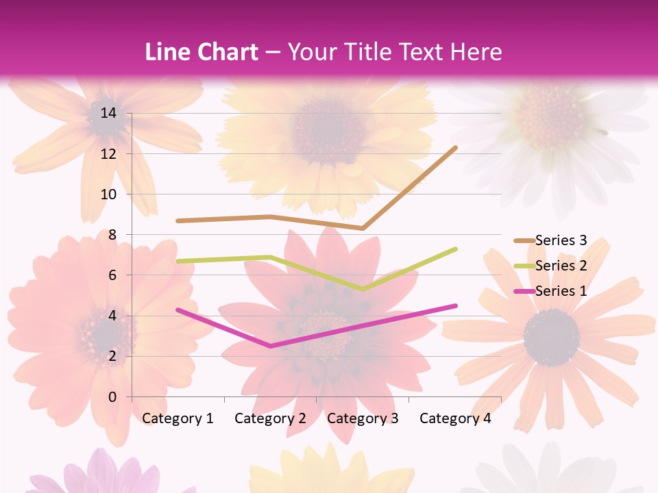 Flower Vivid Pink PowerPoint Template