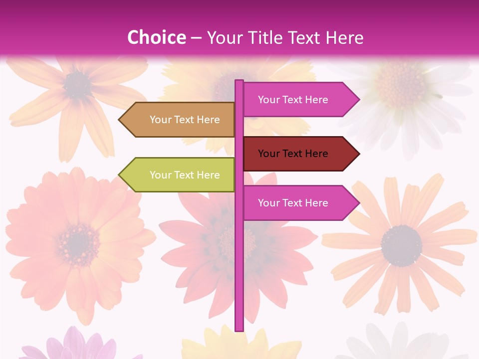 Flower Vivid Pink PowerPoint Template