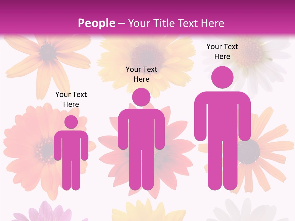Flower Vivid Pink PowerPoint Template