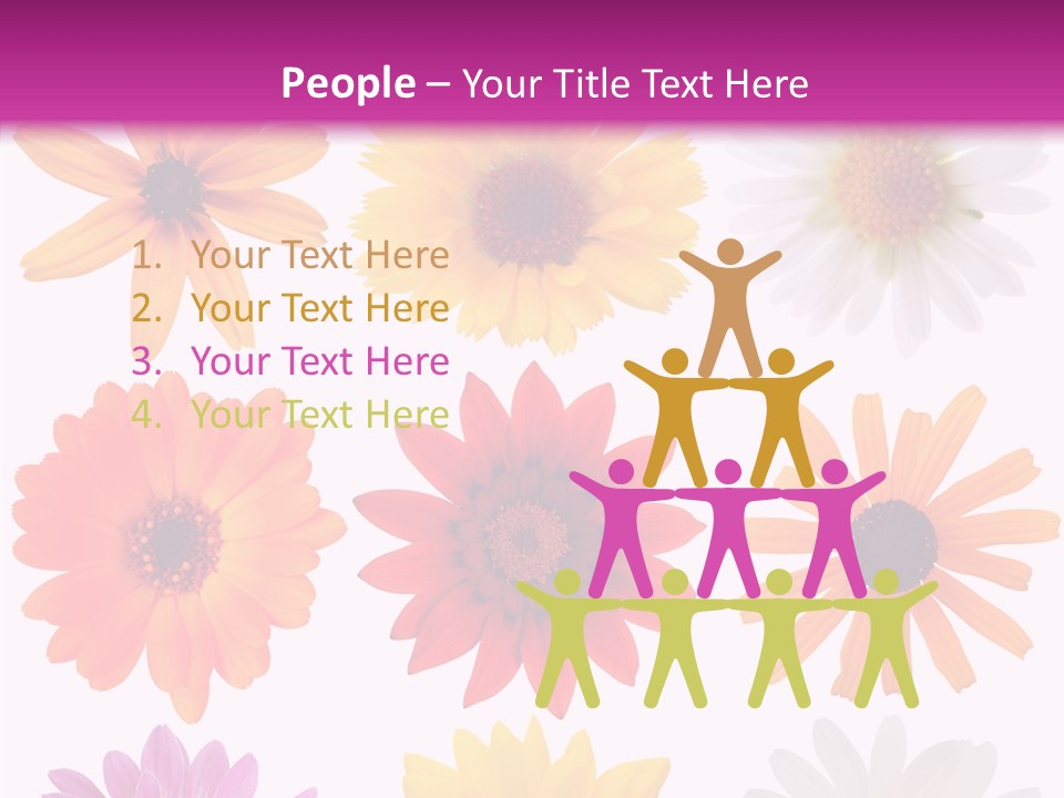 Flower Vivid Pink PowerPoint Template