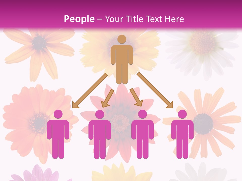 Flower Vivid Pink PowerPoint Template