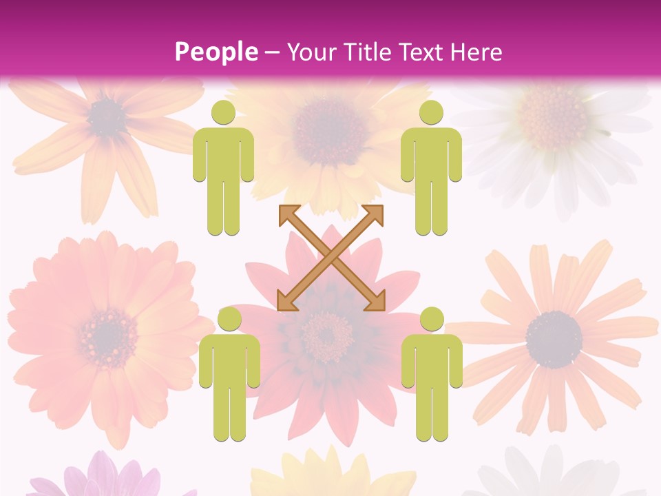 Flower Vivid Pink PowerPoint Template