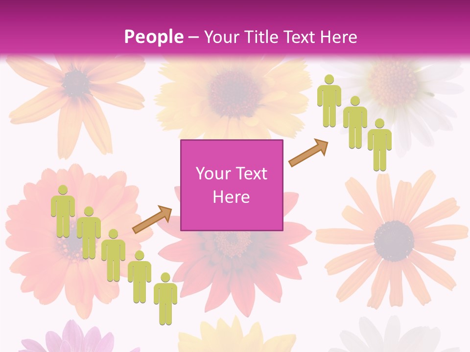 Flower Vivid Pink PowerPoint Template