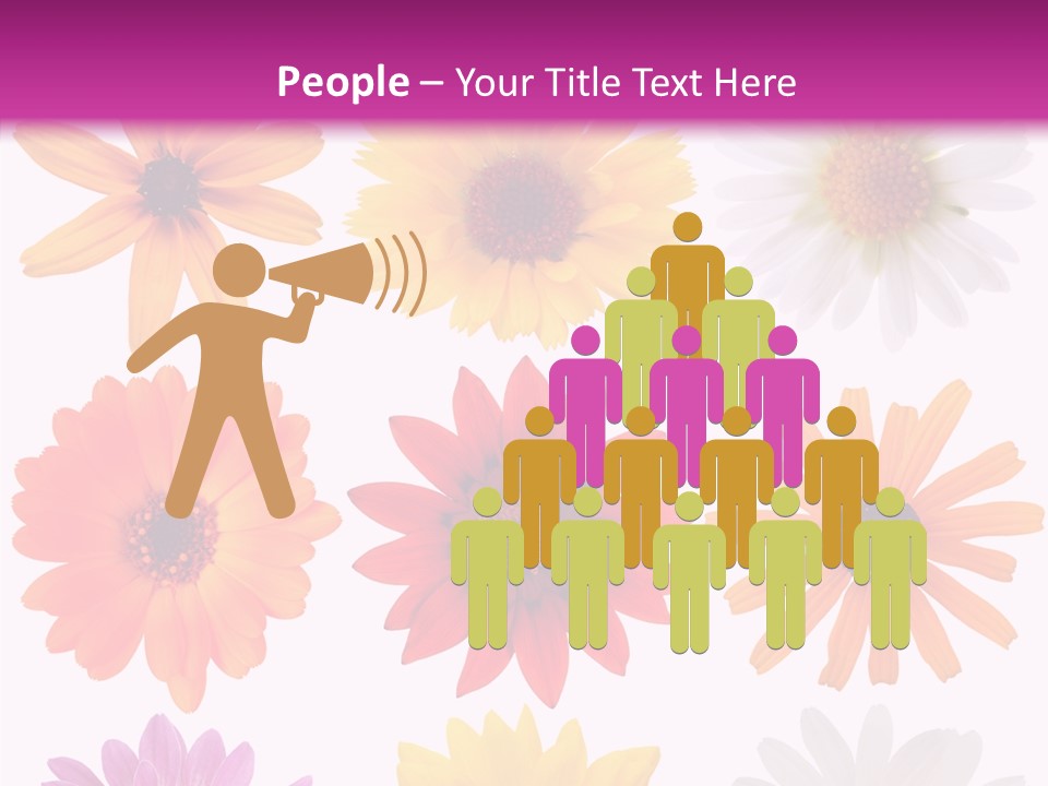 Flower Vivid Pink PowerPoint Template