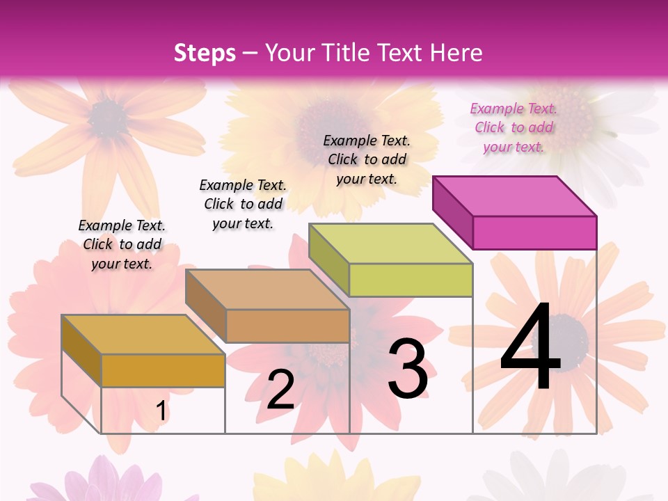 Flower Vivid Pink PowerPoint Template