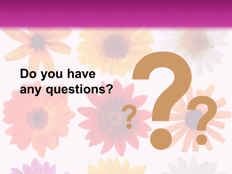 Flower Vivid Pink PowerPoint Template