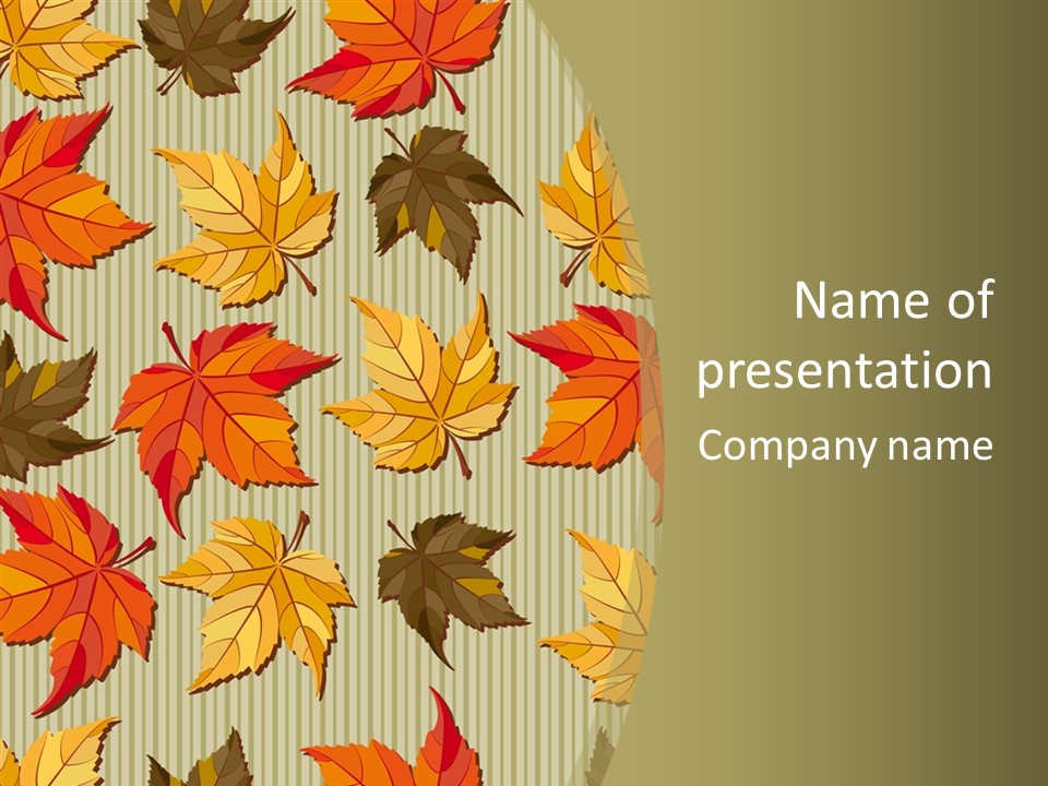 November Wallpaper Leafage PowerPoint Template