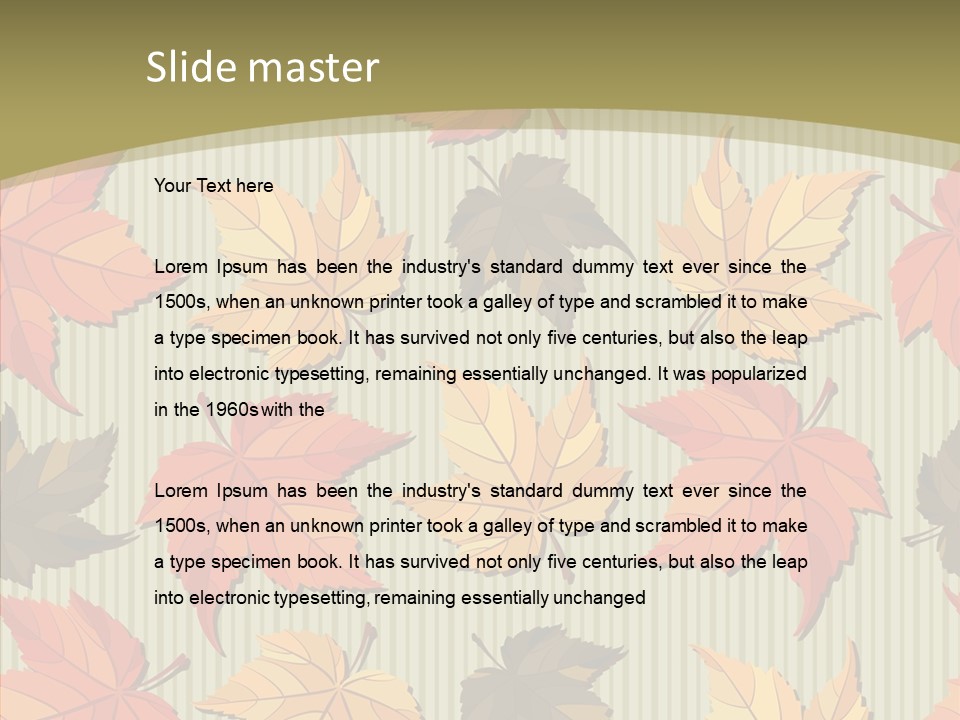 November Wallpaper Leafage PowerPoint Template