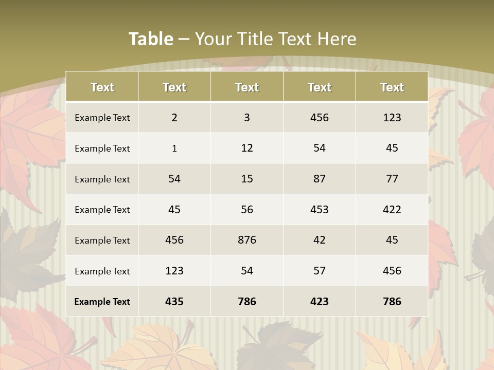 November Wallpaper Leafage PowerPoint Template