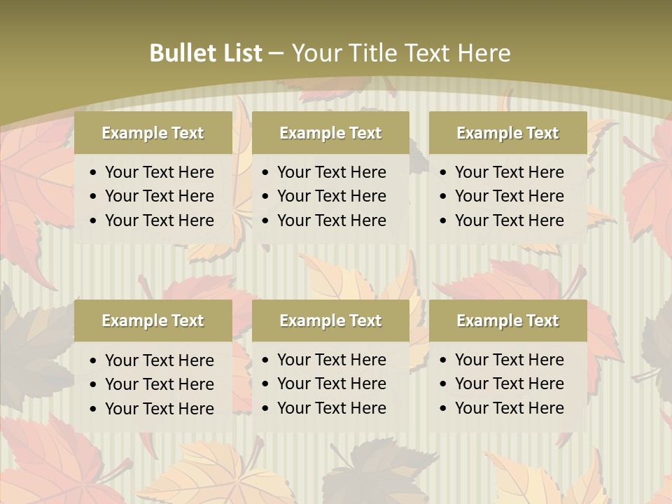 November Wallpaper Leafage PowerPoint Template