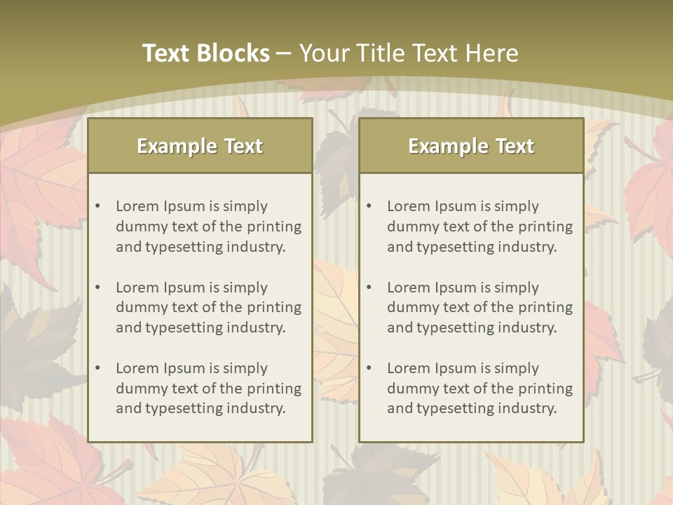 November Wallpaper Leafage PowerPoint Template