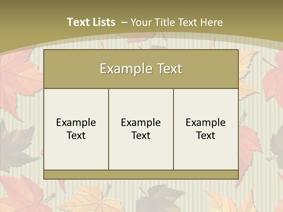 November Wallpaper Leafage PowerPoint Template