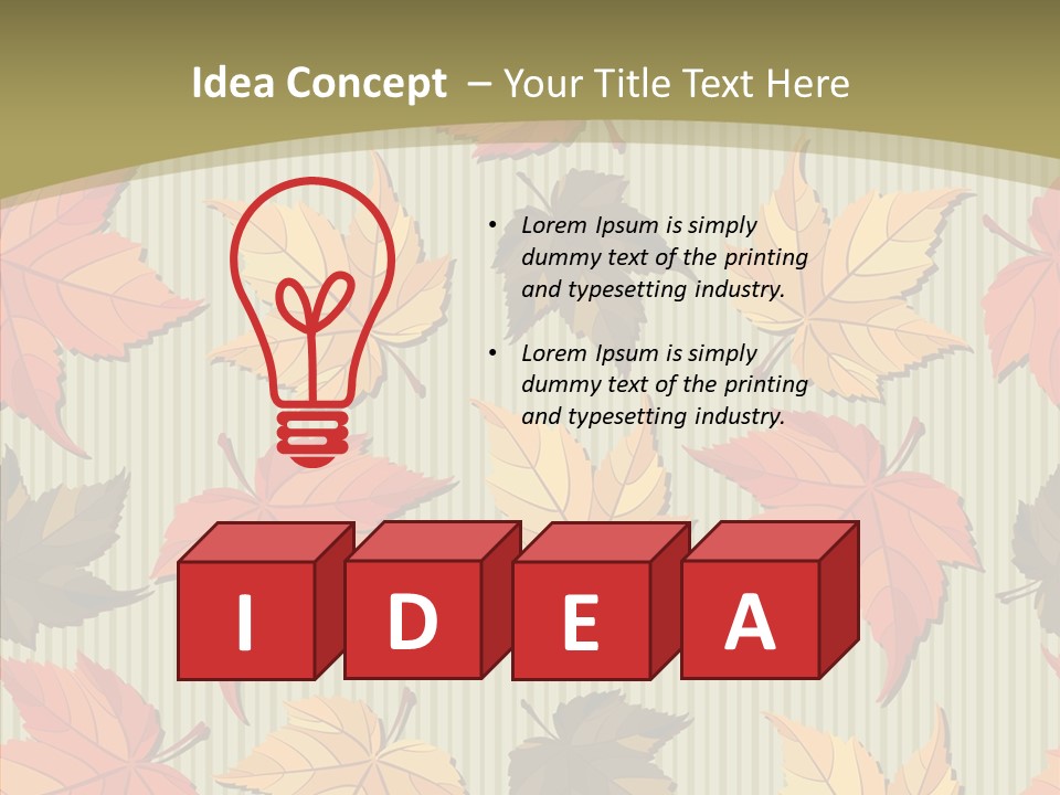 November Wallpaper Leafage PowerPoint Template