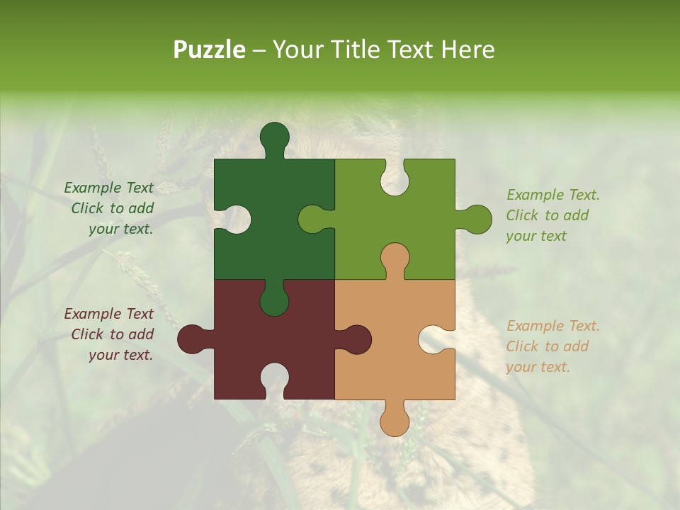 Felidae Green Leptailurus Serval PowerPoint Template