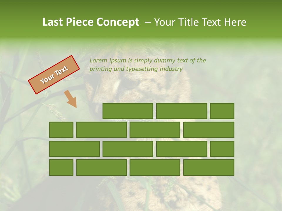 Felidae Green Leptailurus Serval PowerPoint Template