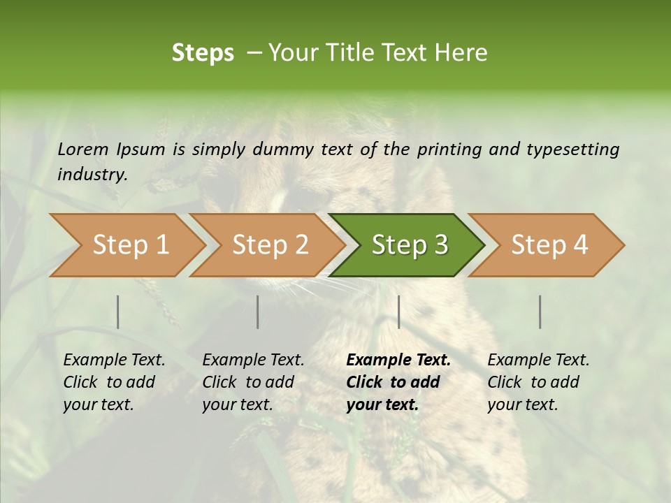 Felidae Green Leptailurus Serval PowerPoint Template