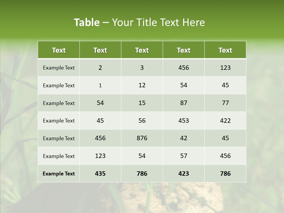 Felidae Green Leptailurus Serval PowerPoint Template