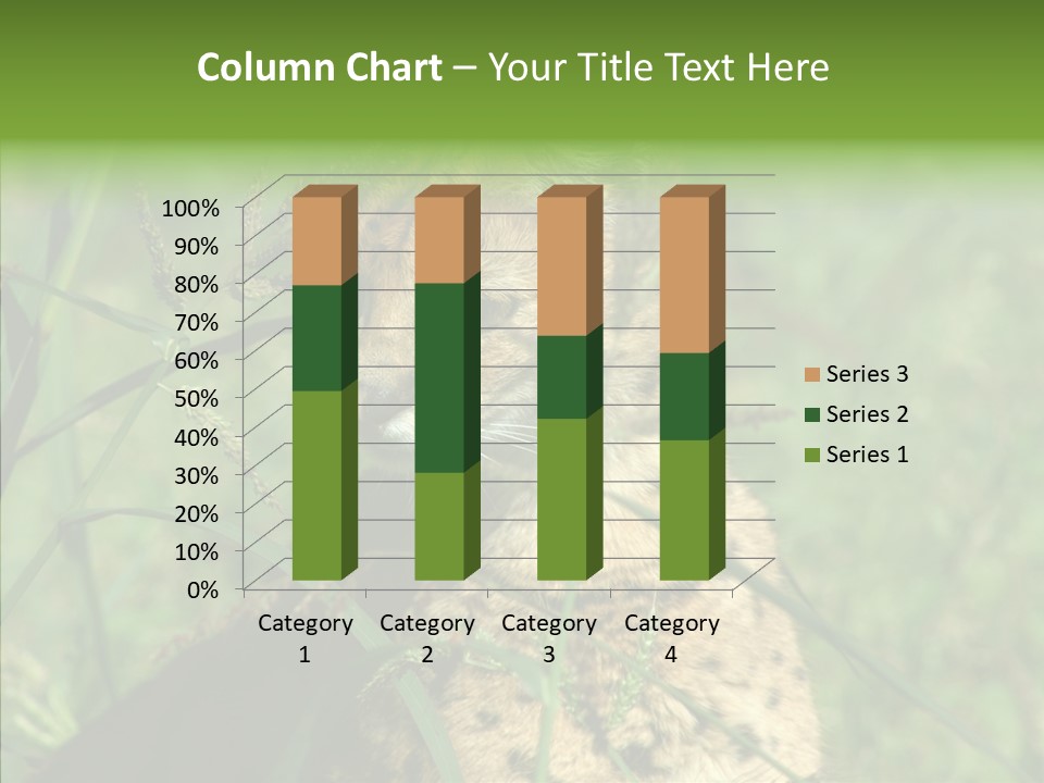 Felidae Green Leptailurus Serval PowerPoint Template